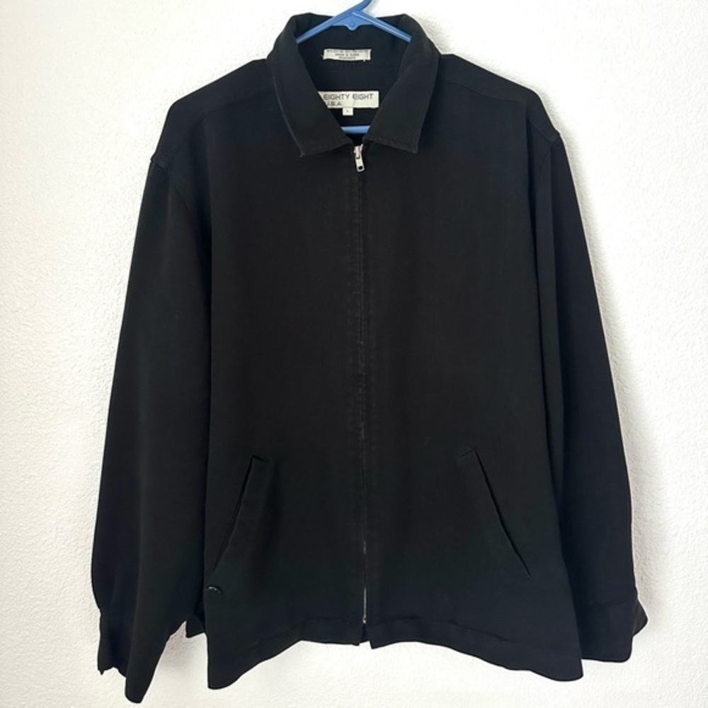 Eighty Eight Vintage Jacket Women’s L Black Full Zip Lightweight Collared Jacket